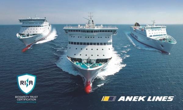 Anek Lines: Πιστοποίηση Biosafety Trust από τον RINA