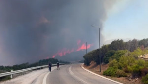 Μεγάλη φωτιά στην Παλαιά Φώκαια – Καμένα σπίτια, απεγκλωβισμοί κατοίκων και εκκενώσεις