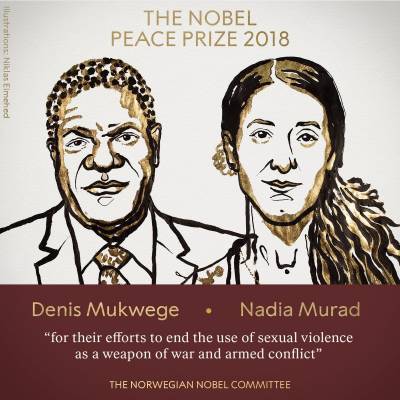 Στους ακτιβιστές Ντένις Μουκουέγκε και Νάντια Μουράντ το Νόμπελ Ειρήνης
