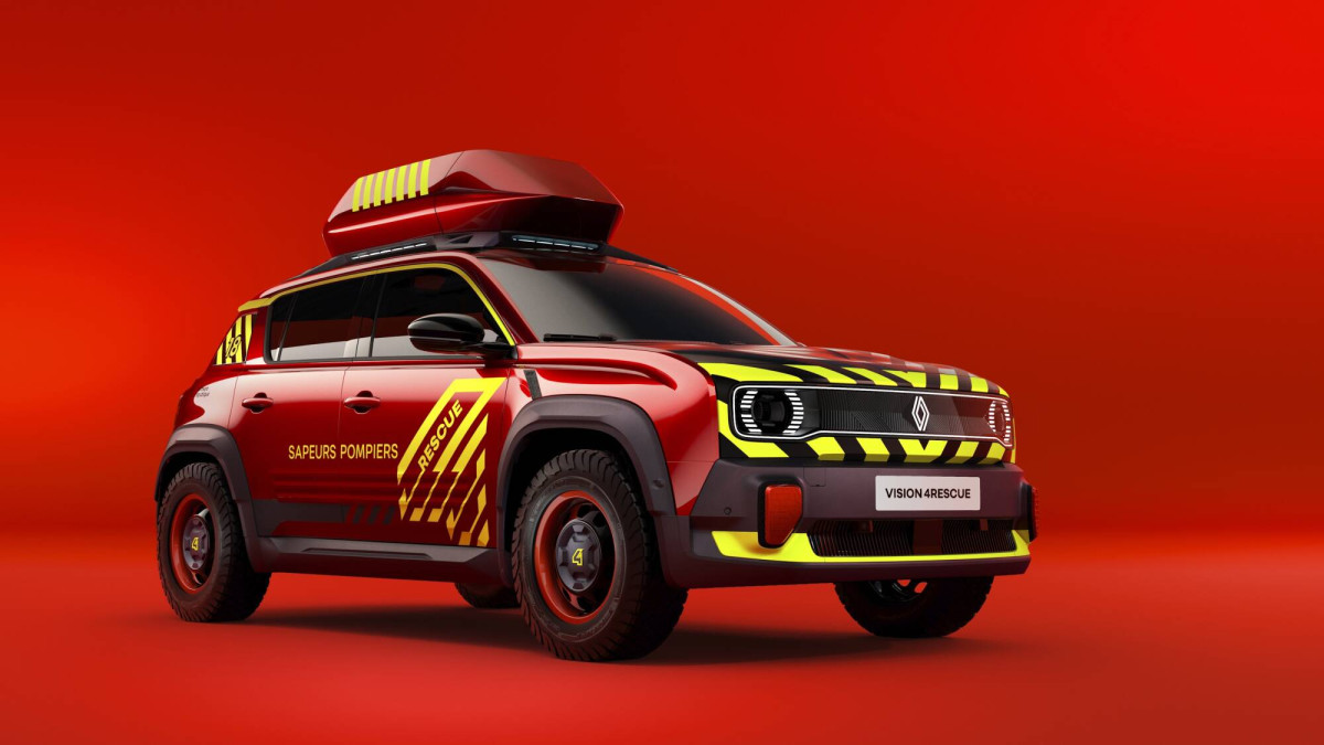 Βασισμένο στο Renault 4 E-Tech electric, το vision 4rescue ένα πλήρως λειτουργικό όχημα για τις ανάγκες των σημερινών υπηρεσιών πυρόσβεσης