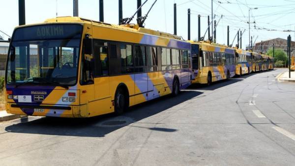 Στάση εργασίας στα τρόλεϊ σήμερα