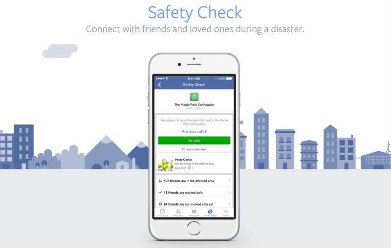 Ήρθε το "Safety Check"- Δηλώστε ασφαλής στο Facebook σε περίπτωση φυσικής καταστροφής