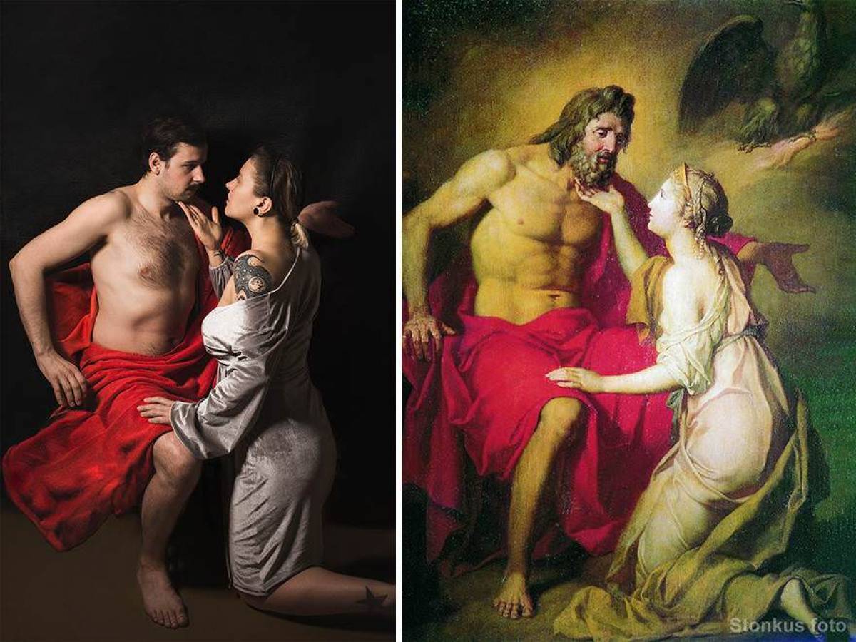 Zευγάρι περνά δημιουργικά την καραντίνα «ζωντανεύοντας» διάσημα έργα τέχνης